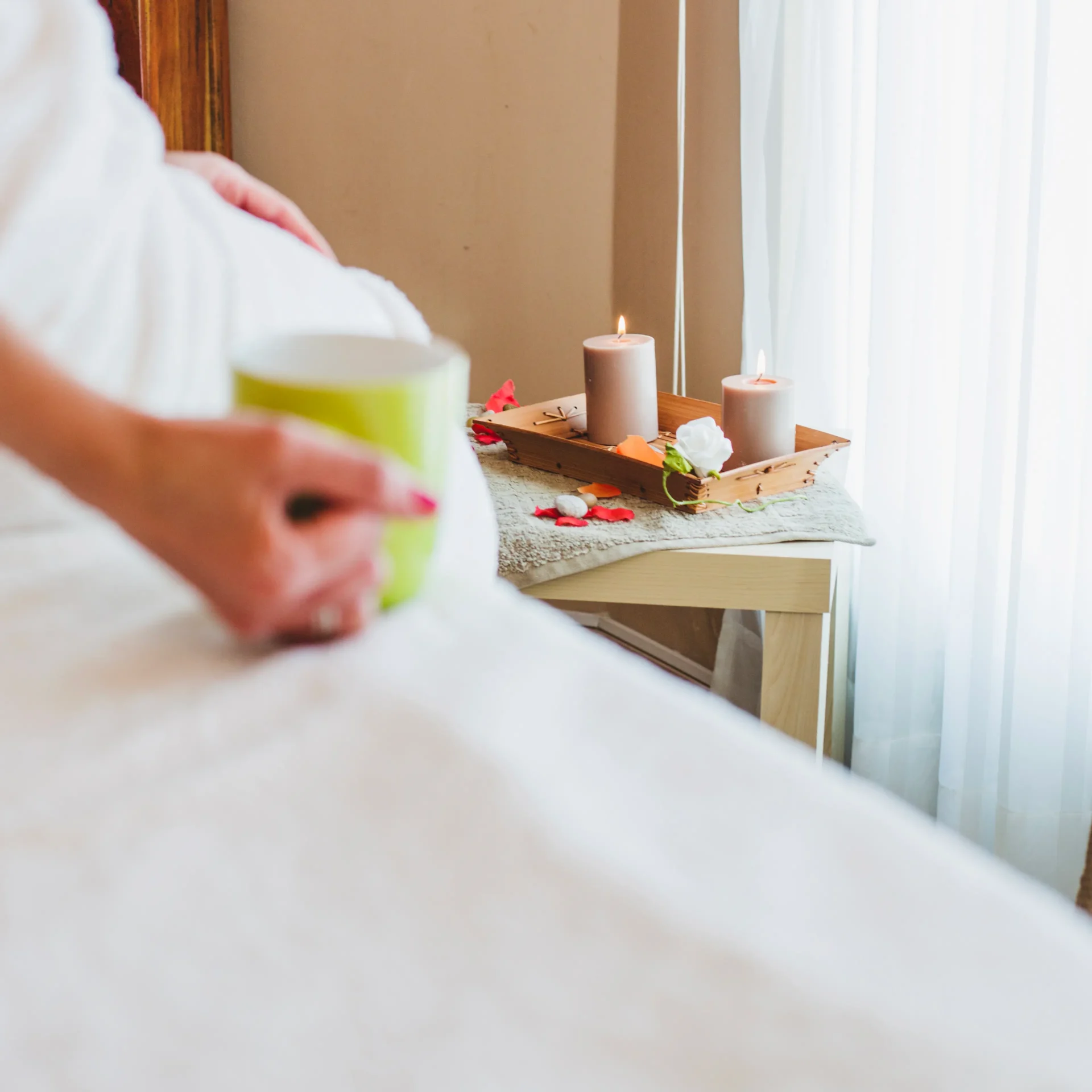 relaxing on a massage table during a full body massage at a day spa in ferndale